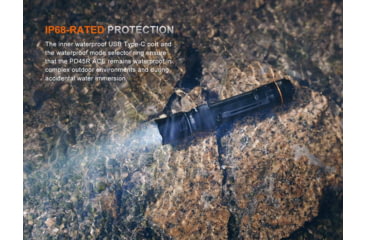Image of Fenix Lighting PD45R ACE Lithium Ion 3200 Lumens Luminus SFT-70X-WS65-H2-H1652 LED Flashlight, Black, PD45RACBK