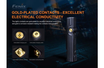 Image of Fenix Lighting WT25R Lithium Ion 1000 Lumens CREE XP-L HI LED Flashlight, Black, WT25RXBK