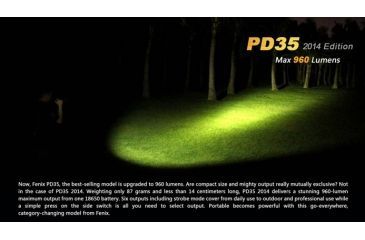 Image of Fenix PD Series 960 Lumens Flashlight, Black PD35XLBK