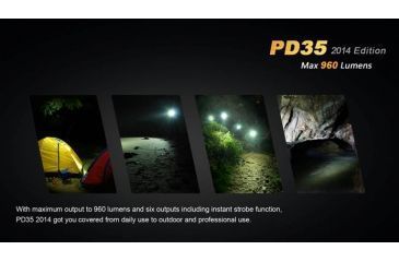 Image of Fenix PD Series 960 Lumens Flashlight, Black PD35XLBK