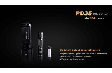 Image of Fenix PD Series 960 Lumens Flashlight, Black PD35XLBK