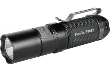 Image of Fenix PD22 190 Lumen Flashlight w/ Side Mode Switch Cree XP-G Uses 1xCR123A, Black FENIX-PD22