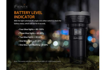 Image of Fenix Rechargeable 12k Lumen Flashlight, LR40RXBK
