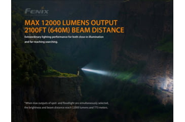 Image of Fenix Rechargeable 12k Lumen Flashlight, LR40RXBK