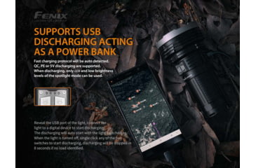 Image of Fenix Rechargeable 12k Lumen Flashlight, LR40RXBK