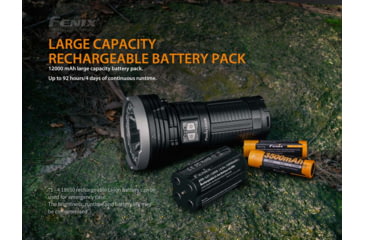 Image of Fenix Rechargeable 12k Lumen Flashlight, LR40RXBK