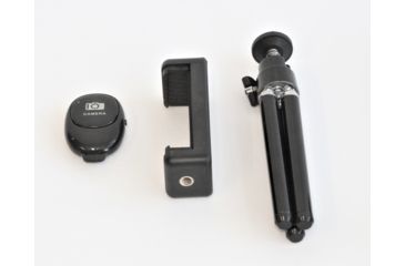 Image of Field Optics Research Mini Tripod w/Ball Head and Phone Mount, AL telescoping legs, 4.5in to 6.5in, 1/4-20 thread., FMTA