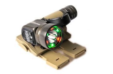 Image of First Light Tomahawk NV Flashlight White/Red/Green/IR LED w/Tomahawk Task Light, UV &amp; MOLLE Tactical Retention System, Blue 999121-TC3-UV-TRS-BL 