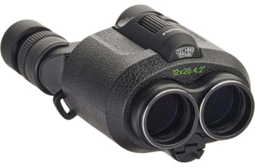 Image of Fujinon Techno-Stabi TS Compact 12x28mm Stabilized Roof Prism Binoculars, Black, 148mm x 109mm x 74mm, 600022986
