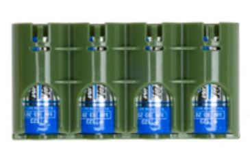 Image of GG&amp;G Battery Caddy CR-123,Pack of 4,Green GGG-1361