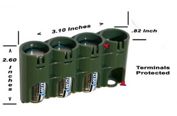 Image of GG&amp;G Battery Caddy CR-123,Pack of 4,Green GGG-1361