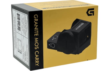 Image of Gideon Optics Granite MOS Carry 1x 25.3x17.8mm Reflex Red Dot Sight, 3 MOA Red Dot Reticle, Black, GTMOS-CA-RD