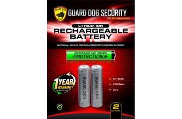 Image of Guard Dog Security Guard Dog Rechargeable Lithium Ion Battery 2-pack