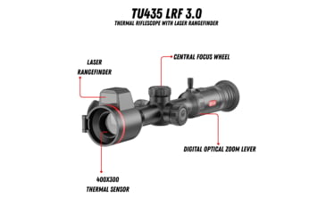 Image of Guide USA TU435 LRF 3.0 4.4-17.6x35mm 30mm Tube Thermal Rifle Scope