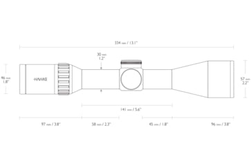 Image of Hawke Sport Optics Endurance 30 Rifle Scope, 2.5-10x50mm, 30mm, SFP, LRC IR Reticle, Black, 16321
