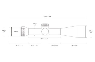 Image of Hawke Sport Optics Frontier 30 Rifle Scope, 2.5-15x50mm SF, 30mm Tube, SFP,Mil Pro IR Reticle, Black, 18421