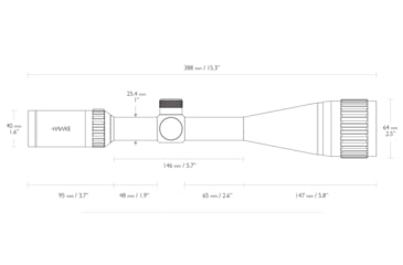 Image of Hawke Sport Optics Vantage Rifle Scope, 4-16x50mm AO, 1in, SFP, Mil Dot IR Reticle, Black, 14260