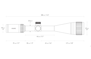 Image of Hawke Sport Optics Vantage Rifle Scope, 4-16x50mm AO, 1in Tube, SFP, .17 HMR IR Reticle, Black, 14261