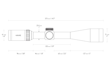 Image of Hawke Sport Optics Vantage Rifle Scope, 6-24x44mm SF, 1in Tube, SFP, Half Mil Dot Reticle, Black, 14162
