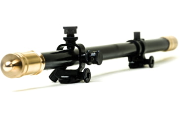 Image of Hi-Lux Malcolm 6x Short Telescopic Rifle Scope, 18in, 3/4 Tube, Fine Cross Reticle with Micrometer Mount and Bases, Matte, Two-Tone Black/Brass, M634181B