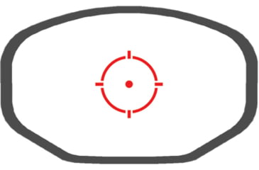 Image of Hi-Lux Optics Tac-Dot 1x 28x19mm Open Reflex Red Dot Sight, 3 MOA Dot, 32 MOA Segmented Circle, Matte Black, TD-3C