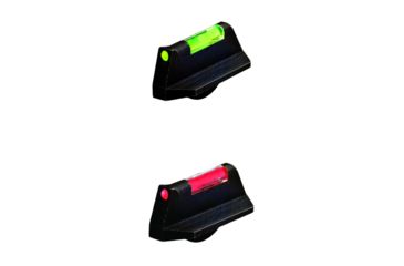 Image of HiViz 4in Illuminated RedHawk Overmold Fiber Optic Front Sight, Green, Red