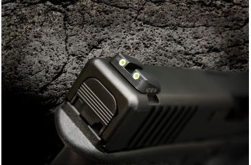 Image of Hiviz Tritium Nitesight Set for Glock 45 ACP/10mm/45 GAP, Green W/White Outline, GLN129