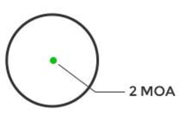Image of Holosun EPS Enclosed Pistol Sight, 2 MOA, Green Reticle, Black, EPS-GR-2