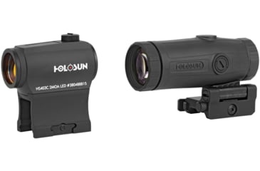 Image of Holosun HS403C 3x28mm Micro Red Dot And HM3X Magnifier Combo Pack, Black, HS403C+HM3X