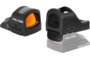 Image of Holosun HS407C-X2 with Black OpticGard Scope Cover