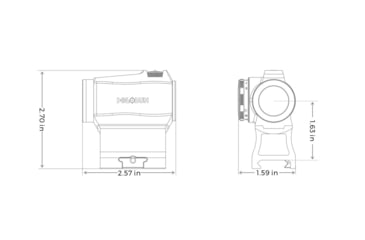Image of Holosun Micro Red Dot Sight, 2 MOA &amp; 65MOA Ring Reticle, MAO, Black, HE503R-GD