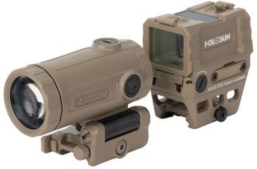 Image of Holosun OPMOD AEMS Red Dot &amp; HM3XT Magnifier Combo, Green MRS, Flat Dark Earth, AEMS 221311&amp;HM3XT-FDE