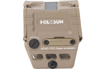 Image of Holosun OPMOD AEMS Red Dot Sight, Green MRS, 2 MOA Dot, Flat Dark Earth, AEMS 221311