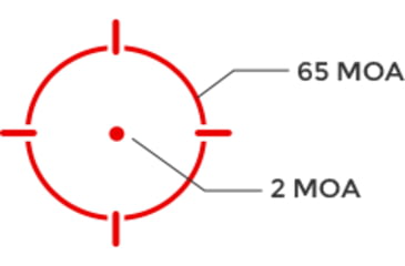 Image of Holosun OPMOD AEMS Reflex Red Dot Sight, Red 2 MOA Dot and 65MOA Circle, Wolf Gray, AEMS-RD WG