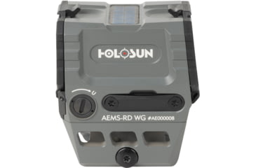 Image of Holosun OPMOD AEMS Reflex Red Dot Sight, Red 2 MOA Dot and 65MOA Circle, Wolf Gray, AEMS-RD WG