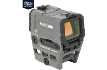 Image of Holosun OPMOD AEMS Reflex Red Dot Sight, Red 2 MOA Dot and 65MOA Circle, Wolf Gray, AEMS-RD WG