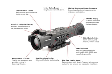 Image of InfiRay Outdoor 3x 50mm RICO Mk1 640 12 Micron Thermal Sight, 60 Hz, 640x512, Black, IRAY-RH50v2