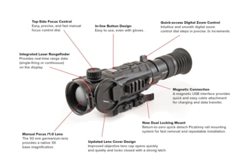 Image of InfiRay Outdoor 3x 50mm RICO Mk2 LRF Thermal Weapon Sight, 640x513, 60 Hz, Black, IRAY-RH50R