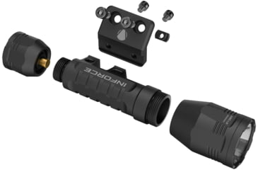 Image of INFORCE ARC 650-Lr-M Rechargeable 18650 Li-Ion 1400 Lumens LED Flashlight Kit w/Mount, Black, IF71016