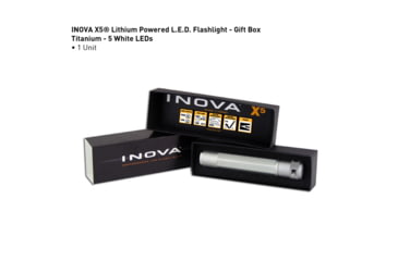 Image of Inova X5 Lithium Powered 31 Lumens LED Flashlight, Titanium, Gift Box X5DM-GT