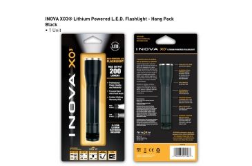 Image of Inova XO3 LED Flashlight, Black, Dual Mode, Gift Box XO3DM-GB