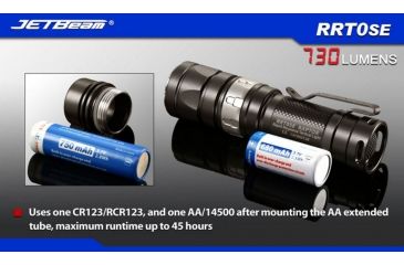 Image of JETBeam RRT0SE LED Flashlight,Gray,730 Lumens JETBEAM-RRT-0SE-XML2