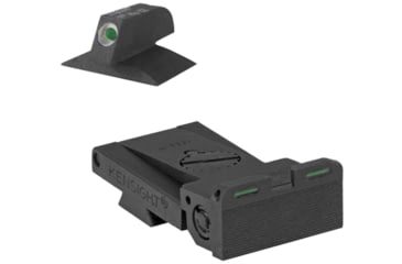 Image of Kensight Bomar BMCS Adjustable Target Tritium Pistol Night Sight Set w/Bar-Dot-Bar, 1911, Rear/Front, Black, 970028