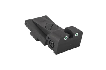 Image of Kensight Bomar BMCS Tritium Adjustable Rear Night Sight w/Arctic White Outlines, Black, 860-093