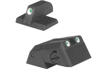 Image of Kensight DAS 1911 Defense Adjustable Rear Sight Set Tritium Insert Night Sight w/ Serrated Blade, Fully Adjustable, Black, 960-636