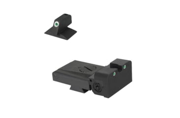 Image of Kensight Springfield Contoured Base Rounded Blade Tritium Rear Sight, Black, 971-253