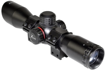 Image of Kexuan Kexuan 4X32 Compact Scope w/ Dovetail Scope Rings, 1 in Tube, Red/Green 5 Line Reticle, Black, KX 4X32MLF-AG