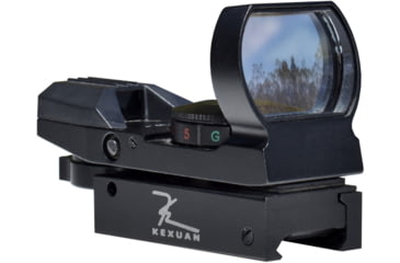 Image of Kexuan Mini Reflex Sight, Red/Green Dot, 4 Reticle Styles, Picatinny Mount, Black, H0101