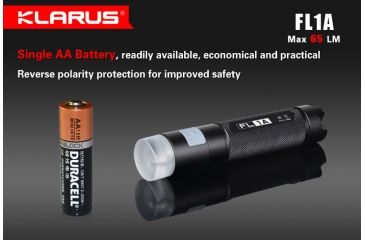 Image of Klarus FL1A Multicolor Waterproof LED Flashlight,Black,65 Lumens KLARUS-FL1A