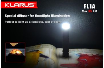 Image of Klarus FL1A Multicolor Waterproof LED Flashlight,Black,65 Lumens KLARUS-FL1A